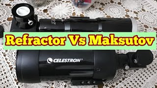 Comparing Petzeval Refractor Against Maksutov Celestron C90 vs William Optics Zenithstar 66ED [upl. by Belter]