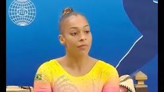 LORRANE OLIVEIRA UNEVEN BARS 2021 DOHA WORLD CUP EVENT FINAL [upl. by Annabella618]