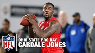 QB Cardale Jones Ohio State Pro Day Workout Highlights  NFL [upl. by Aneleasor]