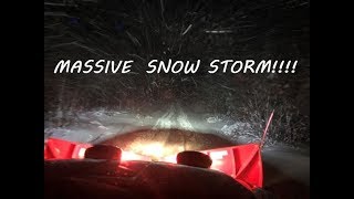 FORD F350 PLOWING IN MASSIVE SNOW STORMBOSS DXT VBLADE [upl. by Anohsal420]