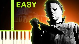 Lauries Theme  HALLOWEEN  EASY Piano Tutorial [upl. by Neufer468]