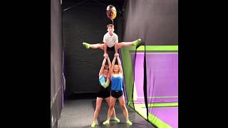 ❤️ GYMNAST KARINA DOES ACRO AT JUMP GIANTS TRAMPOLINE PARK THURROCK LAKESIDE WITH SAM [upl. by Nixie]