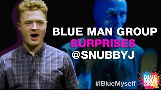 Blue Man Group Surprises Fan with Special BehindtheScenes Tour  Snubby J [upl. by Bernetta]