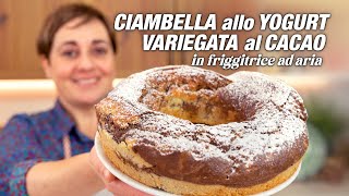 CIAMBELLA ALLO YOGURT Variegata al Cacao Cotta in Friggitrice ad Aria con Nuovo Lievito Paneangeli [upl. by Siravat]