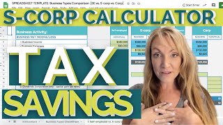 SCorporation Tax Calculator SpreadsheetWhen amp How the Scorp Can SAVE TAXES vs SoleProprietor [upl. by Atteynod159]