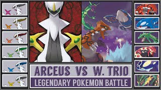 ARCEUS vs KYOGREGROUDONRAYQUAZA  Legendary Pokémon Battle [upl. by Territus929]