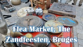 Flea Market Zandfeesten 2023 Bruges  Old and antiques walking tour [upl. by Ecyar974]