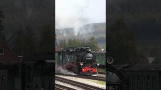 Einfahrt von 99 1785 in Hammerunterwiesenthal im Oktober 2014 [upl. by Ynohtnakram]