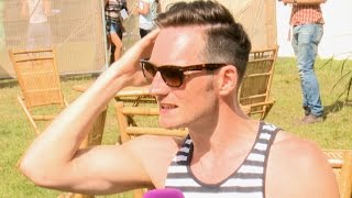 Dan from The Feeling at Cornbury Festival 2014  Interview [upl. by Arot]