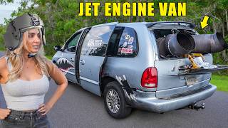 Putting a Jet Engine in a Mini Van is the best bad idea ever Fire Dept Called [upl. by Euqinimod]