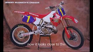 1992 CR250 McGrath replica rebuild  Part 1 [upl. by Anitnoc]