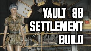 Vault 88 quotLivedInquot Settlement Build  A Tour of My Vault [upl. by Moriarty]