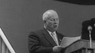 Discours de Khrouchtchev à Berlin  Conférence de presse d Eisenhower à Washington [upl. by Sykes]