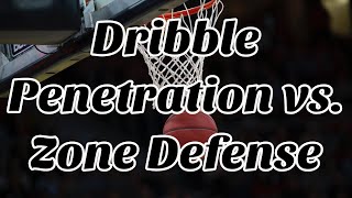 Dribble Penetration against Zone Defense Basketball Offense Tutorial [upl. by Coumas]