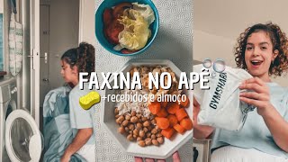 FAZENDO FAXINA ALMOÇO E RECEBIDOS🧹🥗📦 [upl. by Aihsatal]