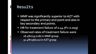 Mycophenolate versus Azathioprine for maintenance in Lupus Nephritis The ALMS Maintenance Trial [upl. by Puiia]