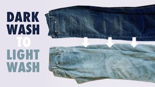 Dark Wash Jeans to Light Wash Jeans  How to Bleach Denim [upl. by Raffo]