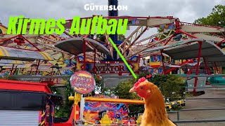 Kirmes Aufbau Gütersloh [upl. by Essilec]