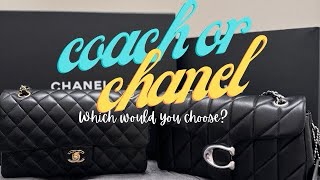 Comparison between the Coach Quilted Tabby 26 and the Chanel medium Classic Flap [upl. by Akimit223]