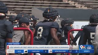 UTEP football wraps up first week of fall camp ready for first scrimmage [upl. by Mandel]