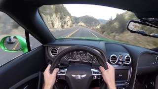 2016 Bentley Continental GT Speed Convertible Top Down  WR TV POV Canyon Drive [upl. by Falcone]