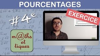 EXERCICE  Effectuer des calculs de pourcentage  Quatrième [upl. by Pasquale311]