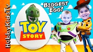 Giant TOY STORY Surprise Eggs with HobbyKidsTV [upl. by O'Meara]