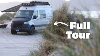 FULL TOUR Cozy Custom 4x4 Sprinter Van with Hidden Bathroom [upl. by Soloman412]