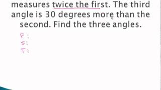 Word Problems  Triangles [upl. by Irrab]