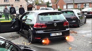 VW Golf VI GTI shooting flames w extreme loud bangs [upl. by Prakash]