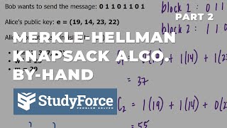 MerkleHellman Knapsack Algorithm Part 2 Encryption and Decryption cryptography algorithm [upl. by Olodort]