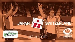 HIGHLIGHTS Japan v Switzerland  Bronze  Pioneer HiBred World Mens Curling Championship 2019 [upl. by Arama440]