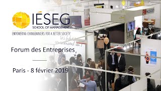 Forum des Entreprises IÉSEG  Paris La Défense  février 2019 [upl. by Etiuqram]