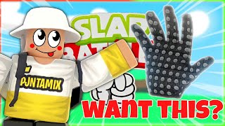 How To Get The Megarock Glove  WHY Badge  Roblox Slap Battles [upl. by Tremml]