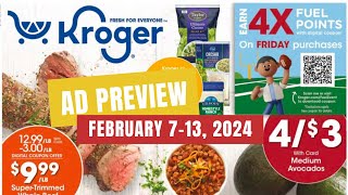 MORE MEGA Kroger Ad Preview for 27213  Superbowl amp Valentines Deals  MEGA SALE [upl. by Desta438]