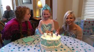 Elsa and Anna sing Happy Birthday to Evalyn [upl. by Okiam184]