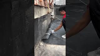 The process of waterproofing a roof Goodtools and machinery make work easy [upl. by Berlyn]