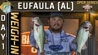 Weighin Day 1 at Lake Eufaula 2023 Bassmaster OPENS [upl. by Alwyn]