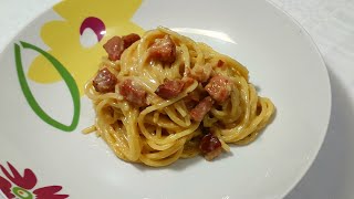 MACARRÃO À CARBONARA SIMPLES E FÁCIL [upl. by Buzzell]