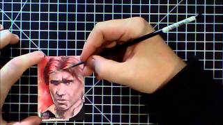 Han Solo  Star Wars Sketch Card [upl. by Odnesor]