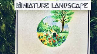 Easy Way to Paint anAutumn Landscape  Acrylic  painting landscape [upl. by Arah]