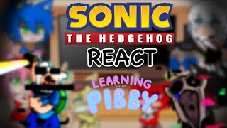 Sonic Characters React To Learning with Pibby and Friday Night Funkin VS Corrupted Sonic  GCRV [upl. by Lledyr]