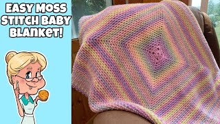 Easy Crochet Moss Stitch Baby Blanket Tutorial  Make it any Size  makeitpremier [upl. by Perceval676]