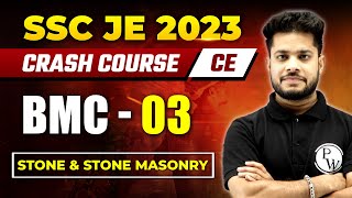 SSC JE Crash Course 2023  BMC  03  Stone amp Stone Masonry  Civil Engineering [upl. by Jayson]