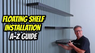 How to Install Floating Shelves to an Acoustic Panel Wall  FULL AZ GUIDE [upl. by Halsey507]