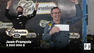 Célébration 2022  JeanFrançois remporte 5 millions [upl. by Nichol111]