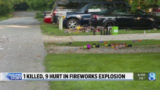 1 killed 9 hospitalized after fireworks explosion in Park Township [upl. by Ttevi168]