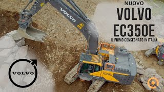 Nuovo escavatore Volvo EC350E impegnato nella realizzazione di un invaso in Trentino [upl. by Ahsinahs]