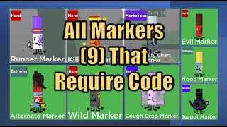 All Markers 9 That Require Written Code  Find the Markers  Roblox [upl. by Kristos374]