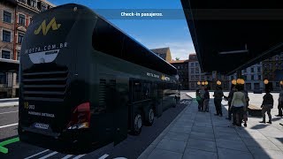 Fernbus Simulator  Autobús doble piso Neoplan Skyliner  Destino Hamburgo [upl. by Eiraminot]